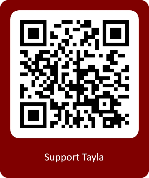 Support Tayla via a QR Code