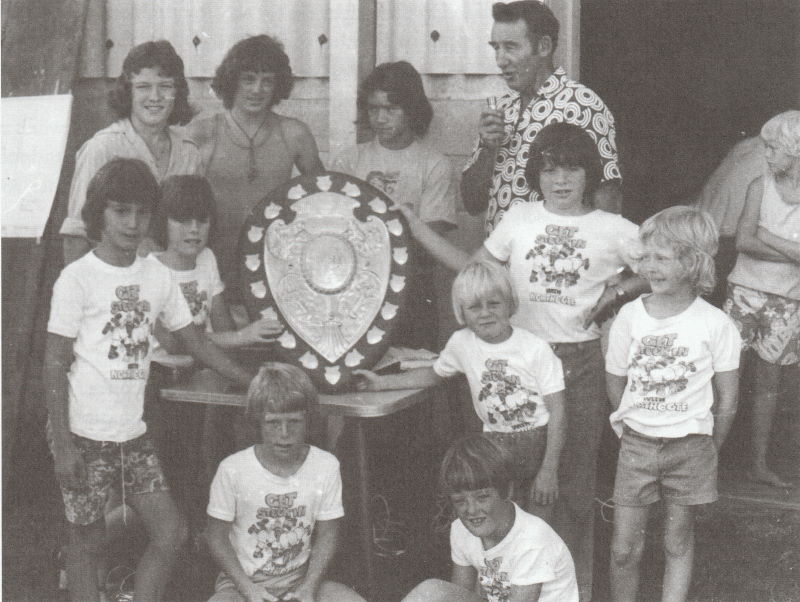 Junior Boys weigh in 1974 with the Ranfurly Shield.