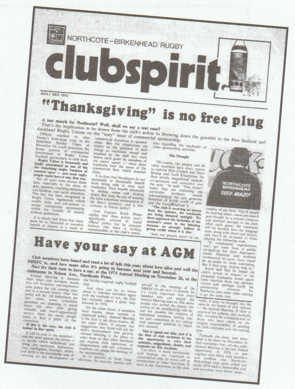 1976 First issue of teh club magazine